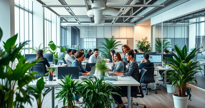Ambientes corporativos planejados para aumentar a produtividade e bem-estar no trabalho Ambientes corporativos planejados para aumentar a produtividade e bem-estar no trabalho